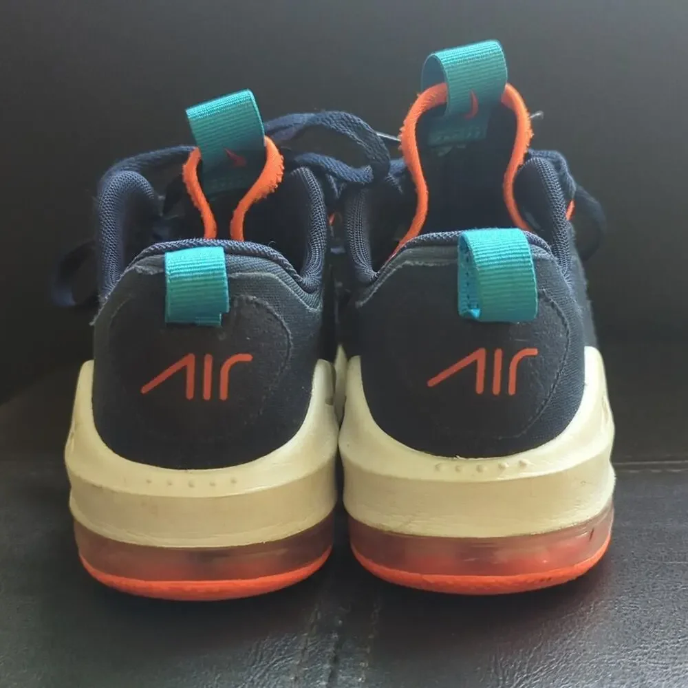Nike Air Max Infinity Youth Size 1 Navy Orange Lace Up Outdoor Running Sneakers